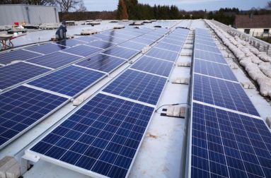 Photovoltaik-Anlage auf dem Wasserbehälter Wintershaus